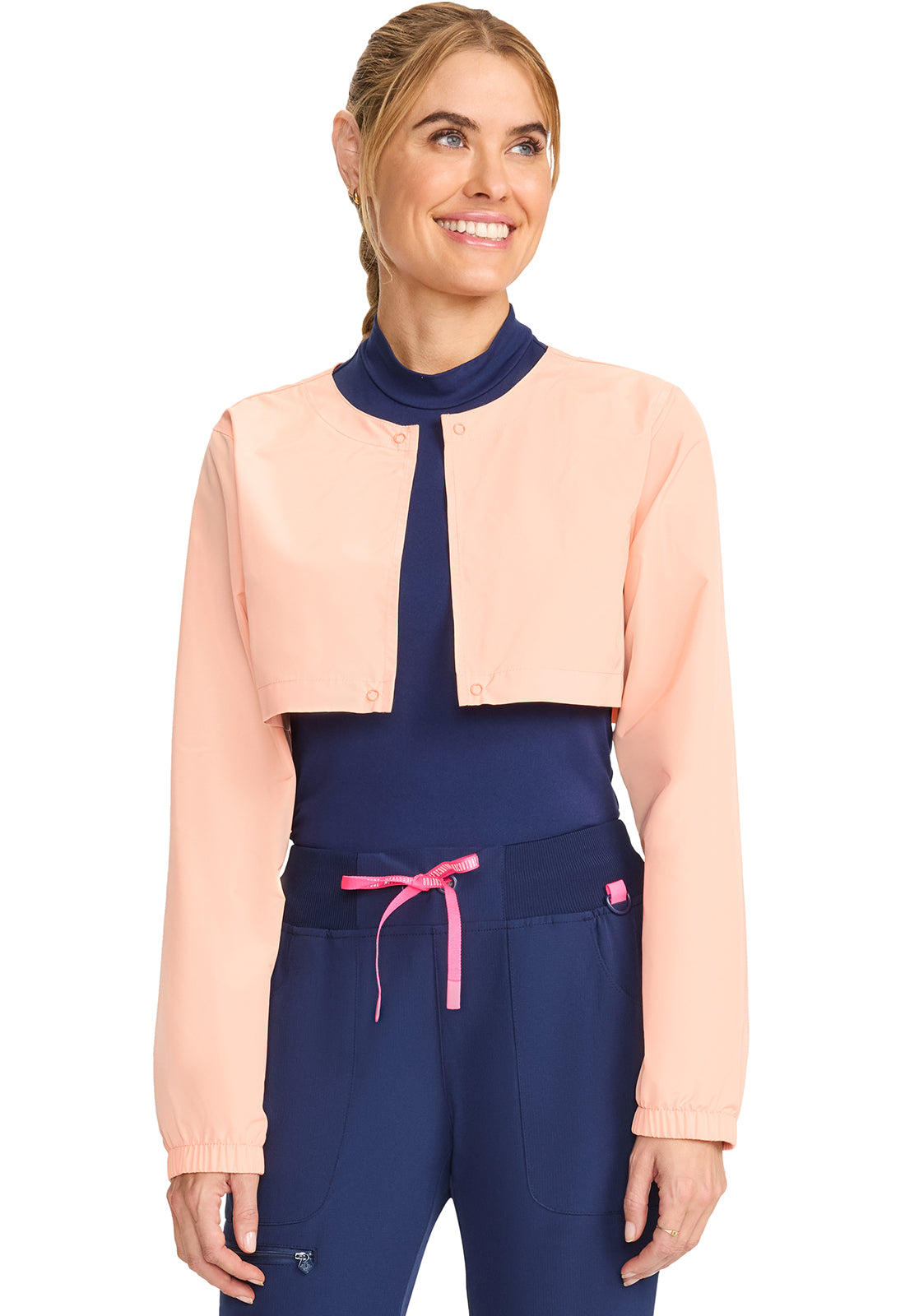 Women's Convertible Windbreaker Jacket - Coral Fusion